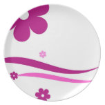Pretty flowers party plate