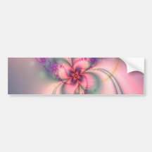 Pretty Fractal Flower Bumper Stickers