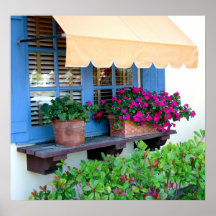 Pretty Garden Window Poster Print