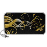 pretty gold flowers personalised Speakers