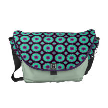 pretty green purple fancy circles commuter bags