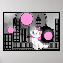 Pretty in Pink Cat Poster