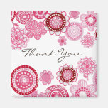 Pretty in Pink Thank You Wedding Gift Magnet magnets
