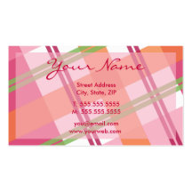 Pretty In Plaid Profile Cards Business Card