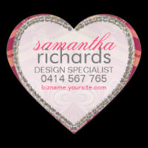 Pretty Lace Ribbons CustomName Heart Stickers stickers