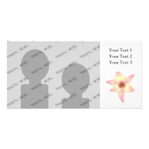 Pretty Lily Flower. Photo Card Template