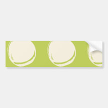 Pretty Lime Green Abstract Circles Pattern Bumper Sticker