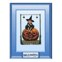 Pretty little witch post card