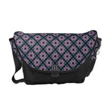 pretty mauve black criss cross pattern commuter bag