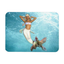 Pretty Mermaid  Premium Magnet