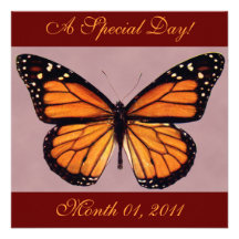 Pretty Monarch Butterfly Invitations