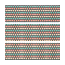 Pretty Multi Coloured Heart Striped Pattern Canvas Prints