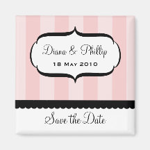 Pretty Parlour Save the Date Magnet in Light Pink