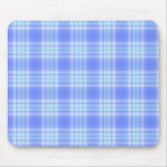 Pretty Pastel Blue Plaid Mousepad