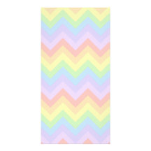 Pretty Pastel Rainbow Zigzag Stripes. Personalised Photo Card