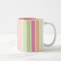 Pretty Pastel Stripes Mugs