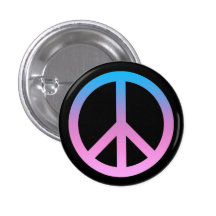 Pretty Peace Symbol Button