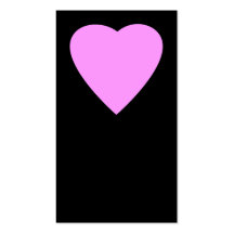 Pretty Pink and Black Love Heart. Business Card Templates