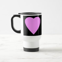 Pretty Pink and Black Love Heart. Mugs