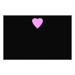 Pretty Pink and Black Love Heart. Stationery Design
