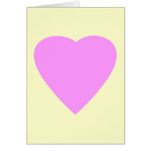 Pretty Pink and Cream Love Heart. Card