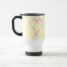 Pretty Pink and Cream Love Heart. Mug