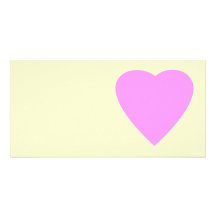Pretty Pink and Cream Love Heart. Customized Photo Card