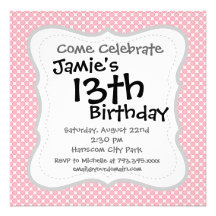 Pretty Pink and Orange Circle Pattern Custom Announcements