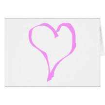 Pretty Pink and White Love Heart. Greeting Cards