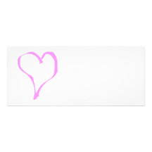 Pretty Pink and White Love Heart. Custom Invitation
