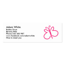 Pretty pink Butterfly Business Card