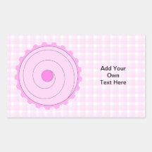 Pretty Pink Cupcake. Rectangular Sticker