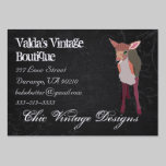 Pretty Pink Fawn Black Grunge  Business Card business cards
