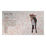 Pretty Pink Fawn Damask Business Cards