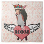 Pretty Pink Fawn Heart Mum Tile tiles