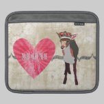Pretty Pink Fawn Mum Vintage White iPad Sleeve ipad sleeves