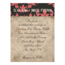 Pretty Pink Fawn White, Black & Pink Wedding Invit Custom Invite