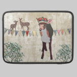 Pretty Pink Fawn White Vintage Macbook Sleeve macbook sleeves