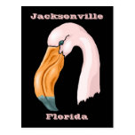 PRETTY PINK FLAMINGO TRAVEL SOUVENIR TRIP POSTCARD