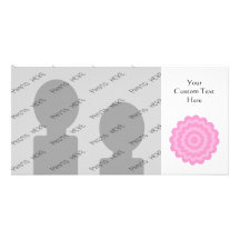 Pretty pink flower. White Background. Photo Card