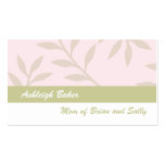 Pretty Pink Green Pattern Mummy Calling Card Business Cards
