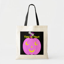 Pretty Pink Jack-o'-Lantern Bag
