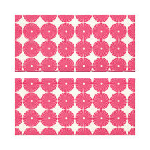 Pretty Pink Red Circles Disc Textured Buttons Canvas Prints