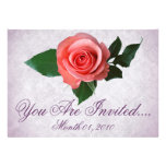 Pretty Pink Rose Invitations