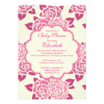 Pretty Pink Roses Spring Baby Shower Invitation
