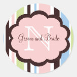 Pretty Pink Wedding Favour Sticker