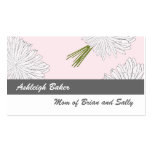 Pretty Pink White Grey Floral Mummy Calling Card Business Cards