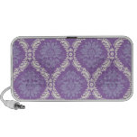 pretty purple cream damask pattern iPhone speaker