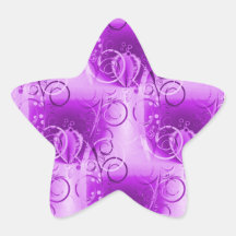 Pretty Purple Floral Vine Pattern Stickers