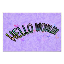 Pretty Rainbow Hello World Photograph